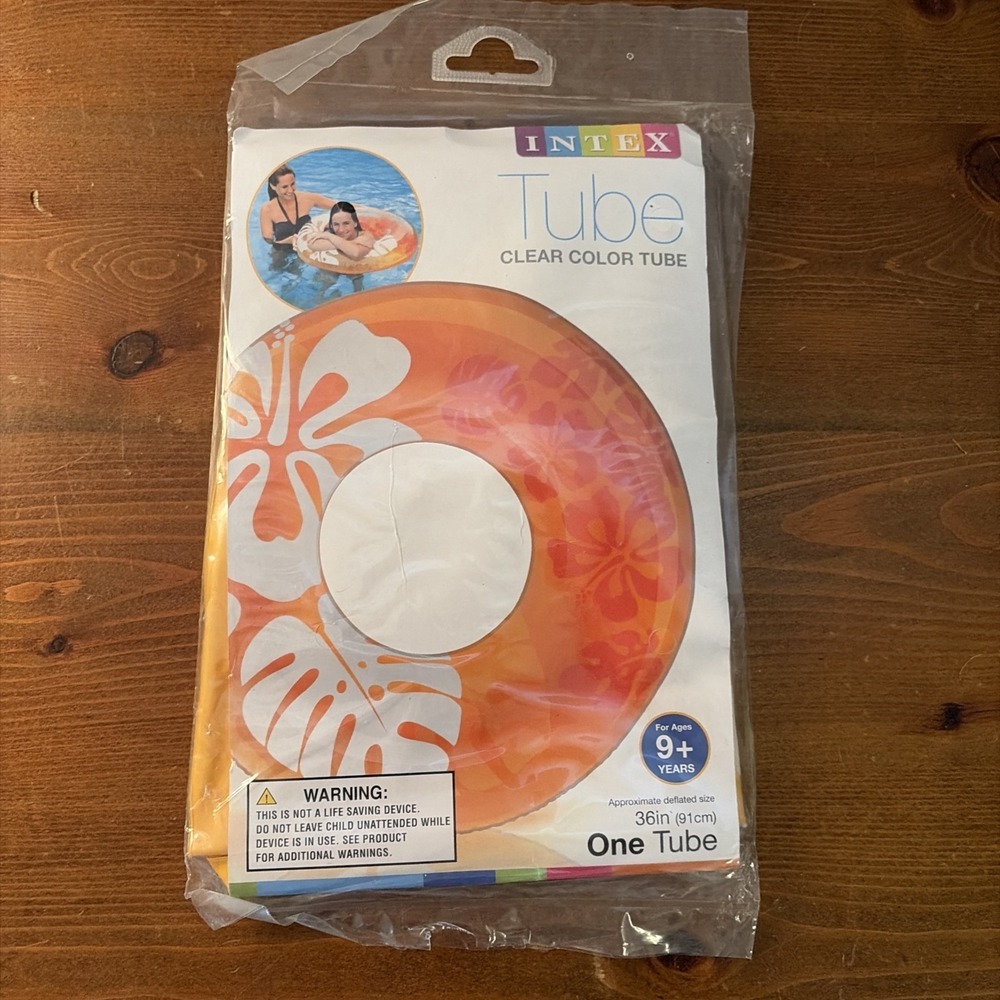 Intex Inflatable Swimming Pool Tube Orange (59251EP)